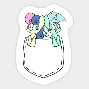 Lyra and BonBon in a Pocket Sticker